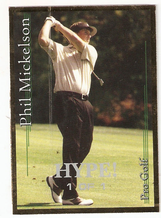 Phil Mickelson 2001 Sports Card Investor Gold HYPE 1/1 Golf True Rookie Card