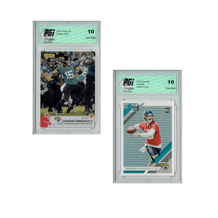 Gardner Minshew II 2019 Donruss #292 & Panini Instant #36 Rookie Cards PGI 10
