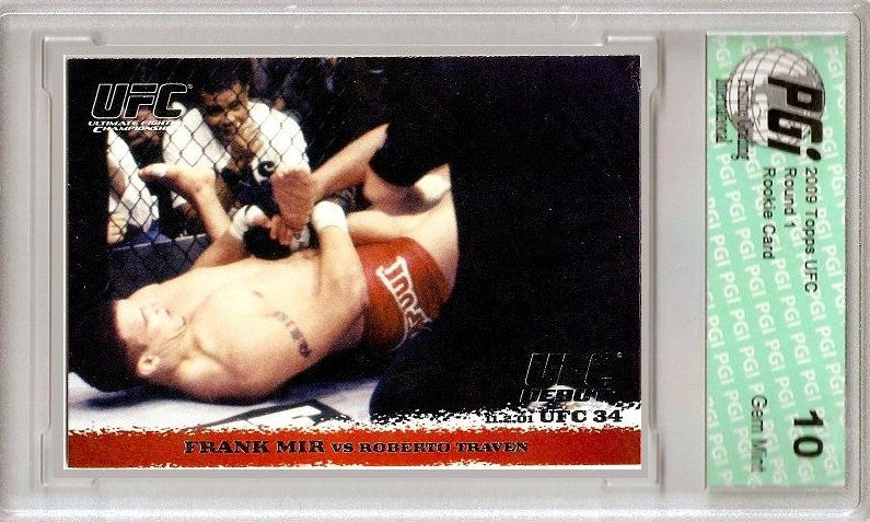 FRANK MIR Rare MMA 2009 Topps UFC Rookie Card PGI 10
