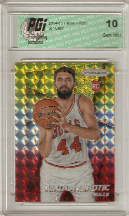 Nikola Mirotic 2014 Panini Prizm Red/Gold Mosaic Refractor Rookie Card