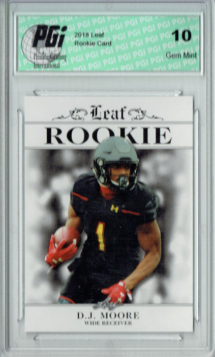 D.J. Moore 2018 Leaf Exclusive #RA-06 Only 200 Made Rookie Card PGI 10
