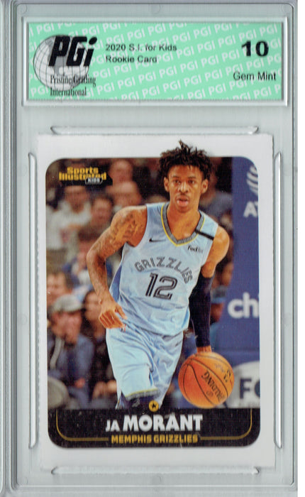Ja Morant 2020 S.I. for Kids #912 Rookie Card PGI 10