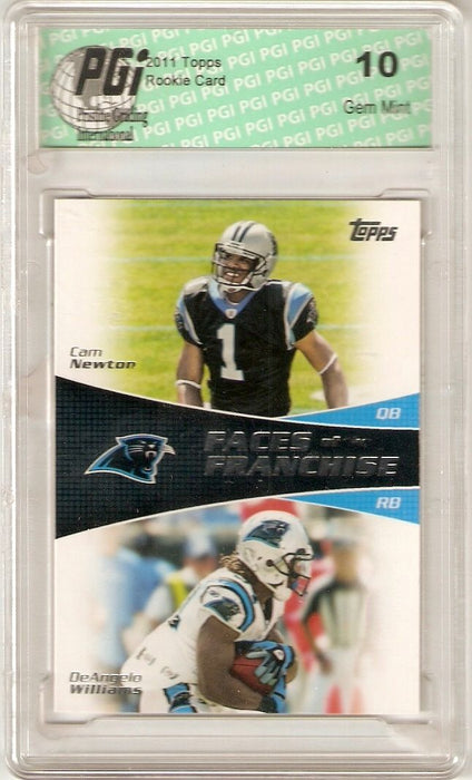 Cam Newton 2011 Topps Faces of the Franchise Panthers Rookie Card PGI 10