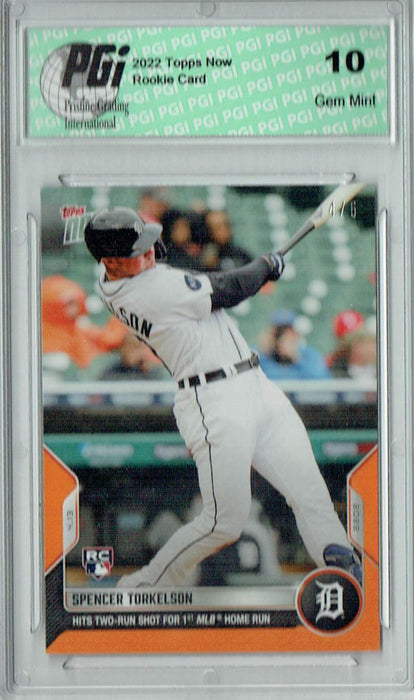 Spencer Torkelson 2022 Topps Now #48 Orange SP #4/5 Rookie Card PGI 10