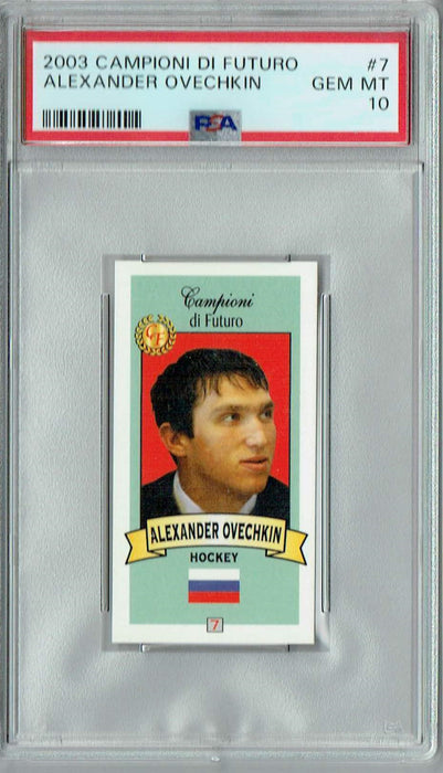 PSA 10 MINT Alexander Ovechkin 2003 Campioni Futuro #7 Rookie Card Red Back