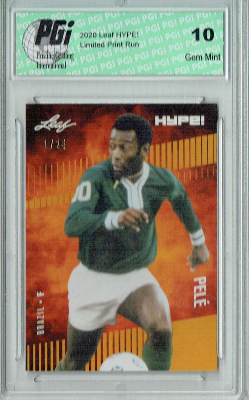 Pele 2020 Leaf HYPE! #45 Gold, The 1 of 25 Rare Card PGI 10