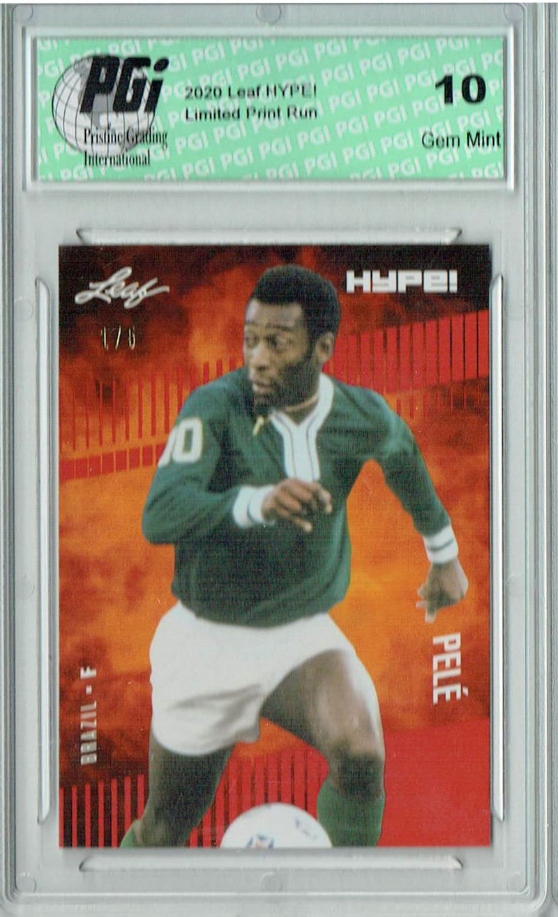 Pele 2020 Leaf HYPE #45 Red, The 1 of 5 Rare Card PGI 10