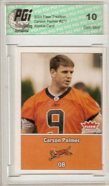 Carson Palmer 2003 Fleer Traditions Rookie Card PGI 10