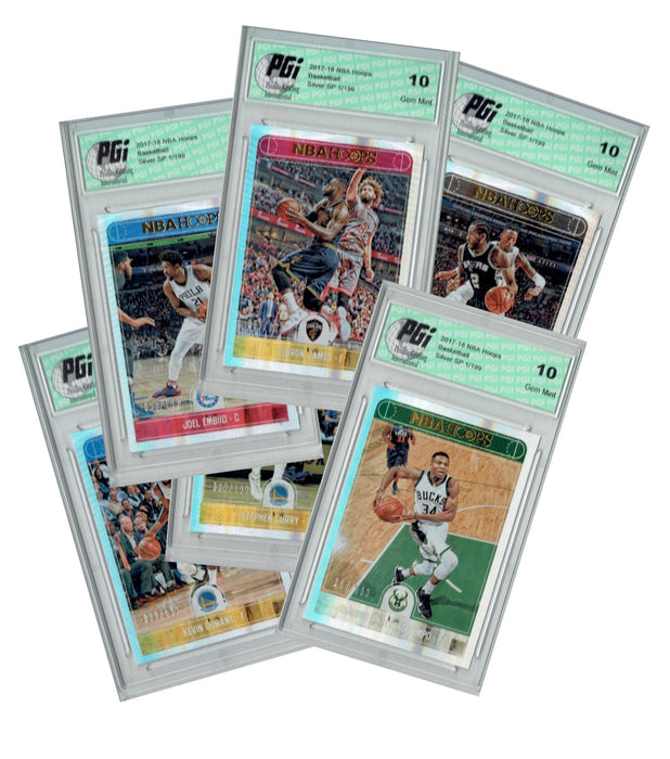 Stephen Curry 2017 NBA Hoops NBA Hoops Card #236 Silver SP PGI 10