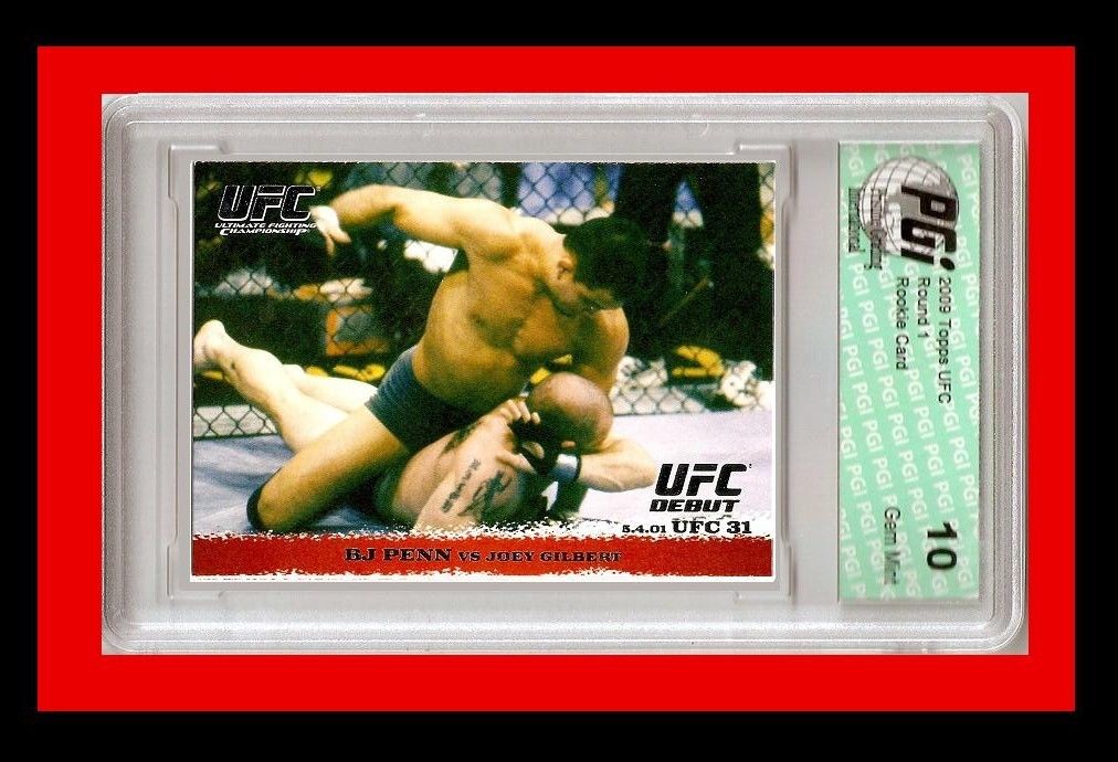 B.J. Penn BJ Rare MMA 2009 Topps UFC Rookie Card PGI 10