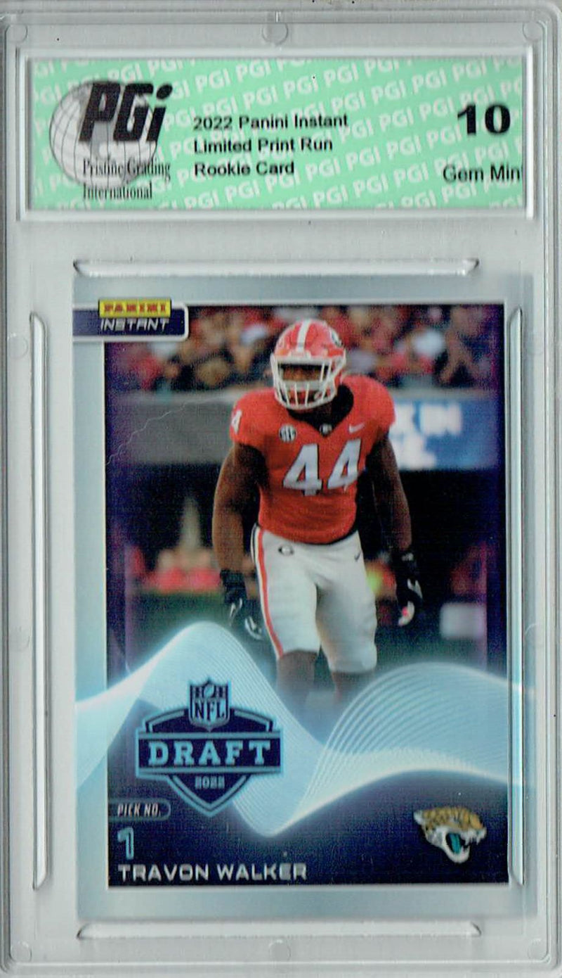 Travon Walker 2022 Panini Instant #1 NFL Draft 1/3171 Rookie Card PGI 10