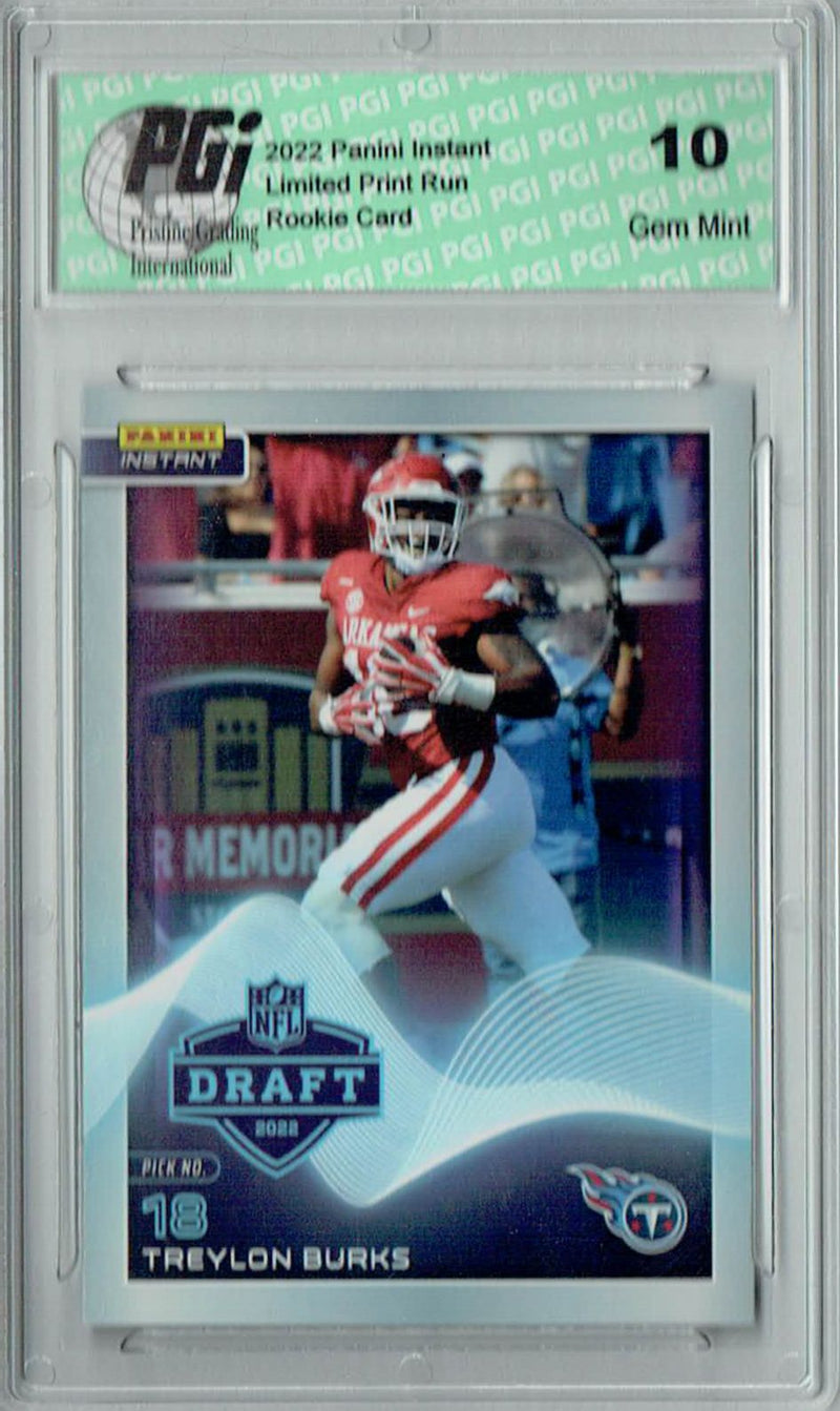 Treylon Burks 2022 Panini Instant #14 NFL Draft 1/755 Rookie Card PGI 10