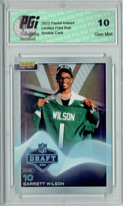 Garrett Wilson 2022 Panini Instant #9 NFL Draft 1/992 Rookie Card PGI 10