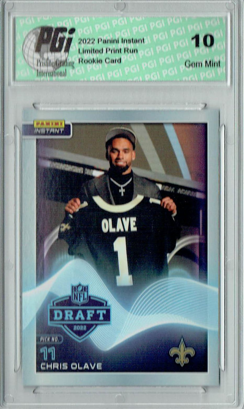 Chris Olave 2022 Panini Instant #10 NFL Draft 1/824 Rookie Card PGI 10