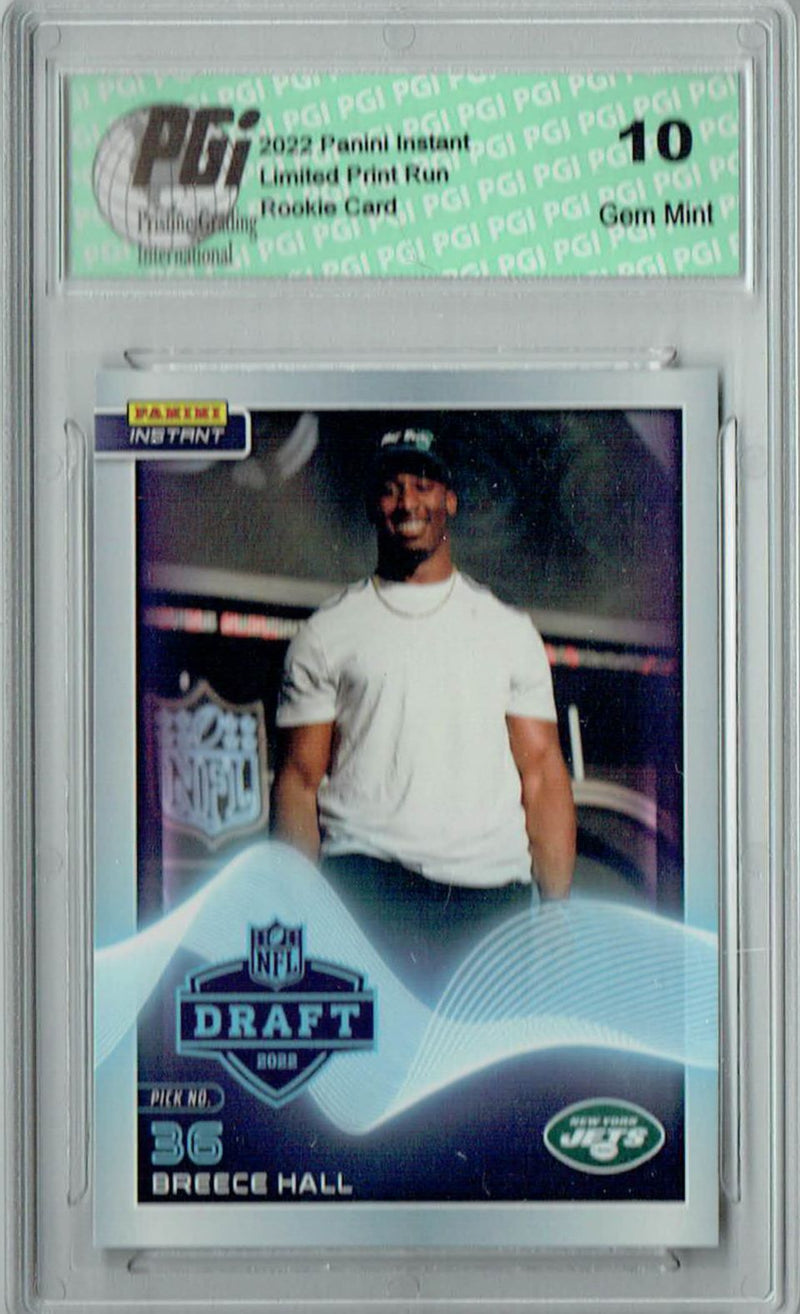 Breece Hall 2022 Panini Instant #18 NFL Draft 1/759 Rookie Card PGI 10