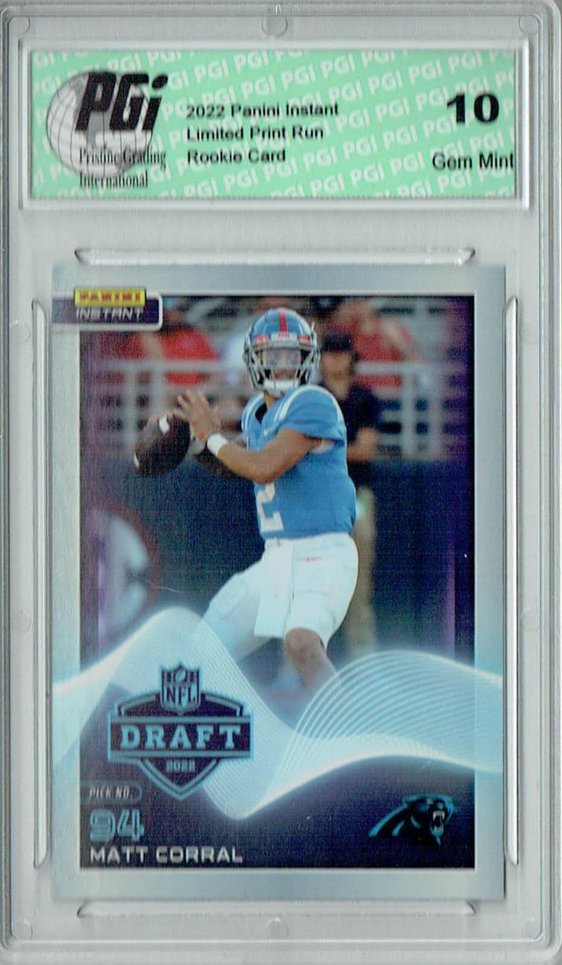 Matt Corral 2022 Panini Instant #26 NFL Draft 1/46 Rookie Card PGI 10