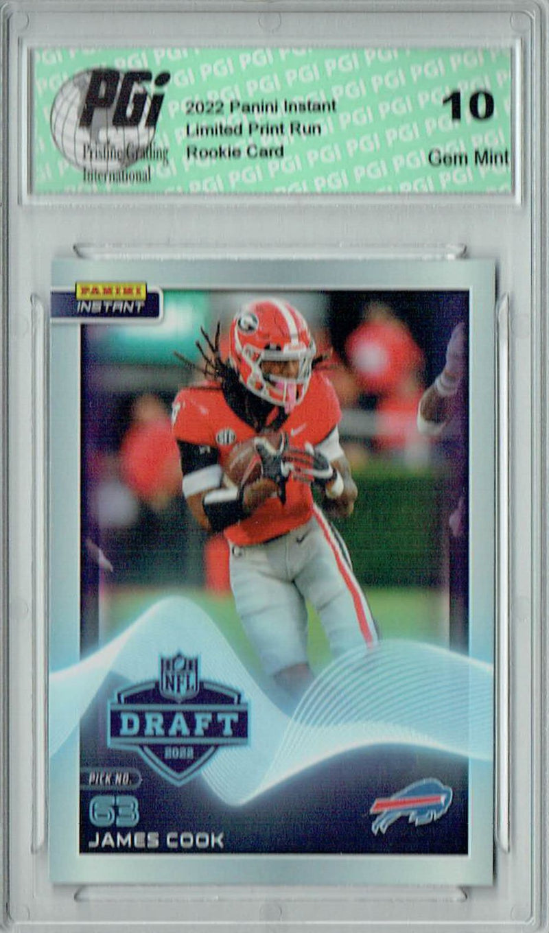 James Cook 2022 Panini Instant #23 NFL Draft 1/719 Rookie Card PGI 10