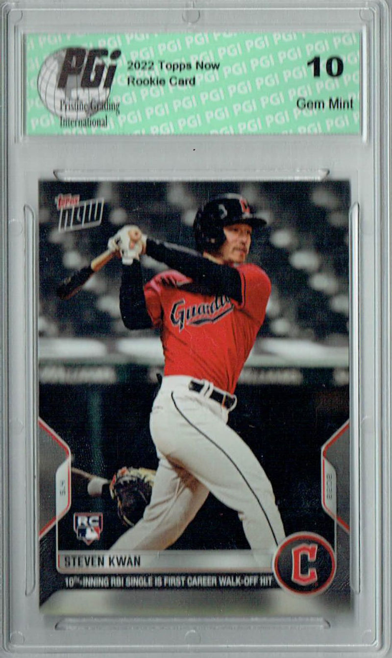 Steven Kwan 2022 Topps Now #124 Print Run: 1,667 Rookie Card PGI 10