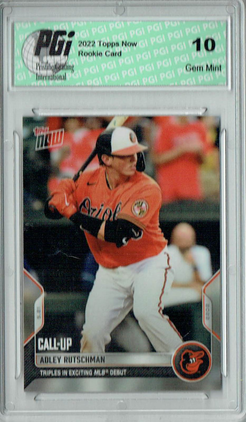 Adley Rutschman 2022 Topps Now #214 1/8430 MLB Debut Rookie Card PGI 10