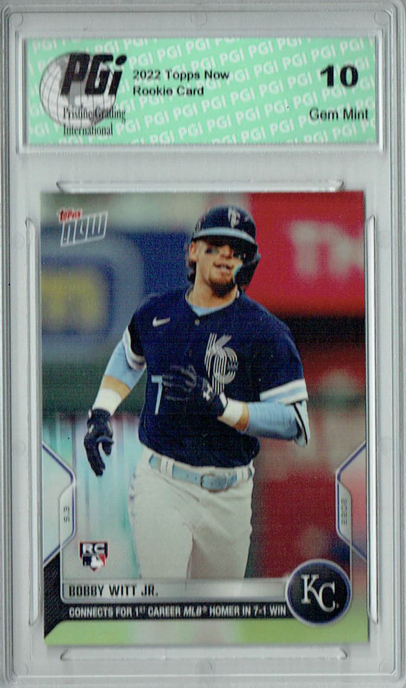 Bobby Witt Jr. 2022 Topps Now #119 1/5576 1st MLB Homer Rookie Card PGI 10