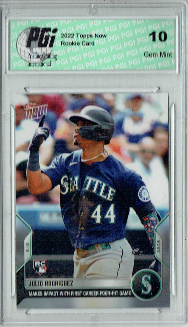 Julio Rodriguez 2022 Topps Now #183 Print Run: 2113 Rookie Card PGI 10