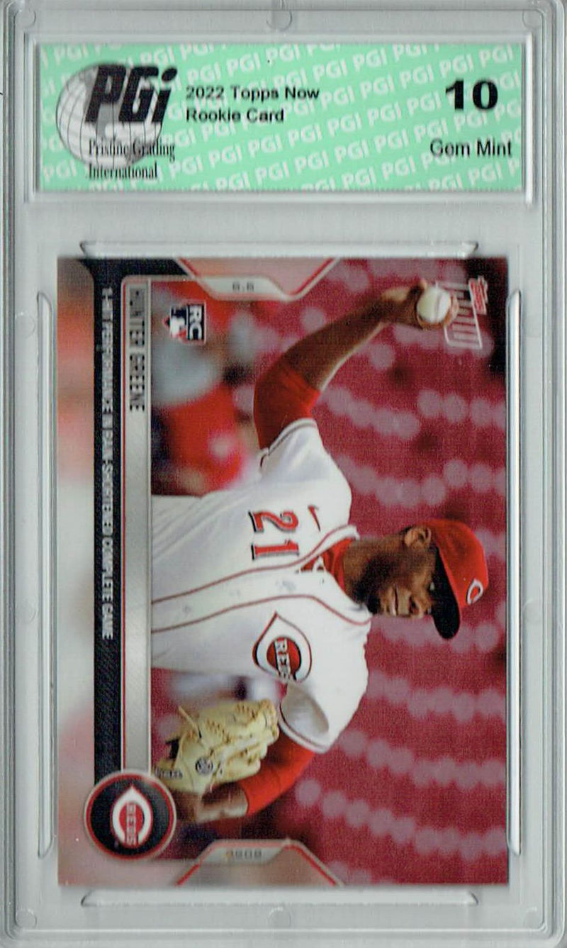 Hunter Greene 2022 Topps Now #308 Print Run: 1 of 870 Rookie Card PGI 10