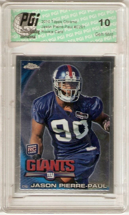 Jason Pierre-Paul 2010 TOPPS CHROME Rookie Card PGI 10!