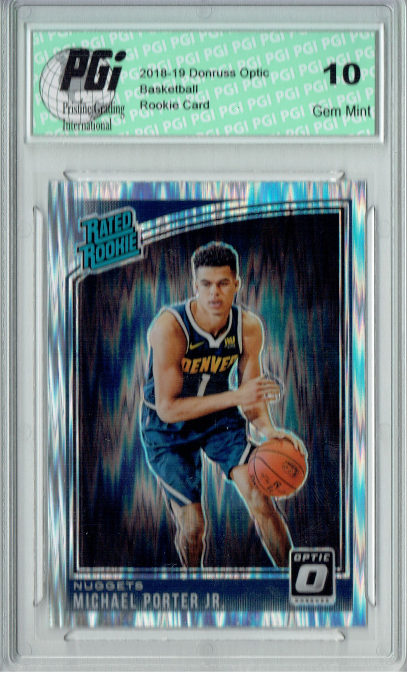 Michael Porter Jr. 2018 Donruss Optic #182 Shock SP Rookie Card PGI 10
