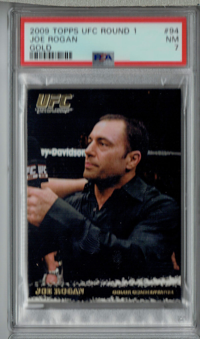 Joe Rogan PSA 7 2009 Topps UFC Round 1 #94 Rookie Card Thick Gold SP