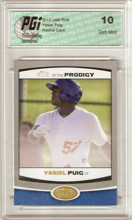 Byron Buxton 2012 Leaf Rize of the Prodigy GOLD Only 100 Made Rookie Card PGI 10
