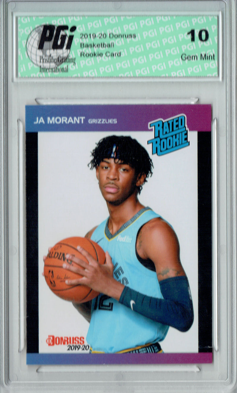 Ja Morant 2019 Donruss #2 Retro Rated Rookie 1/3431 Rookie Card PGI 10
