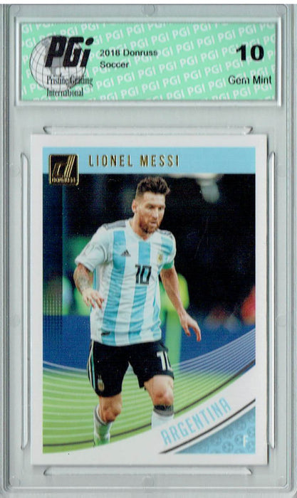 Lionel Messi 2018 Donruss #88 Soccer Card PGI 10