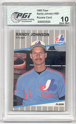 Randy Johnson 1989 Fleer Rookie Card PGI 10 BIG UNIT