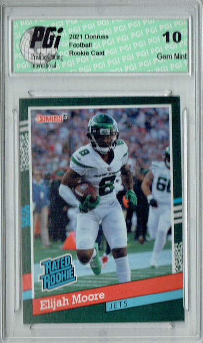 Elijah Moore 2021 Panini Instant #BW14 1/2231 Rated Rookie Card PGI 10