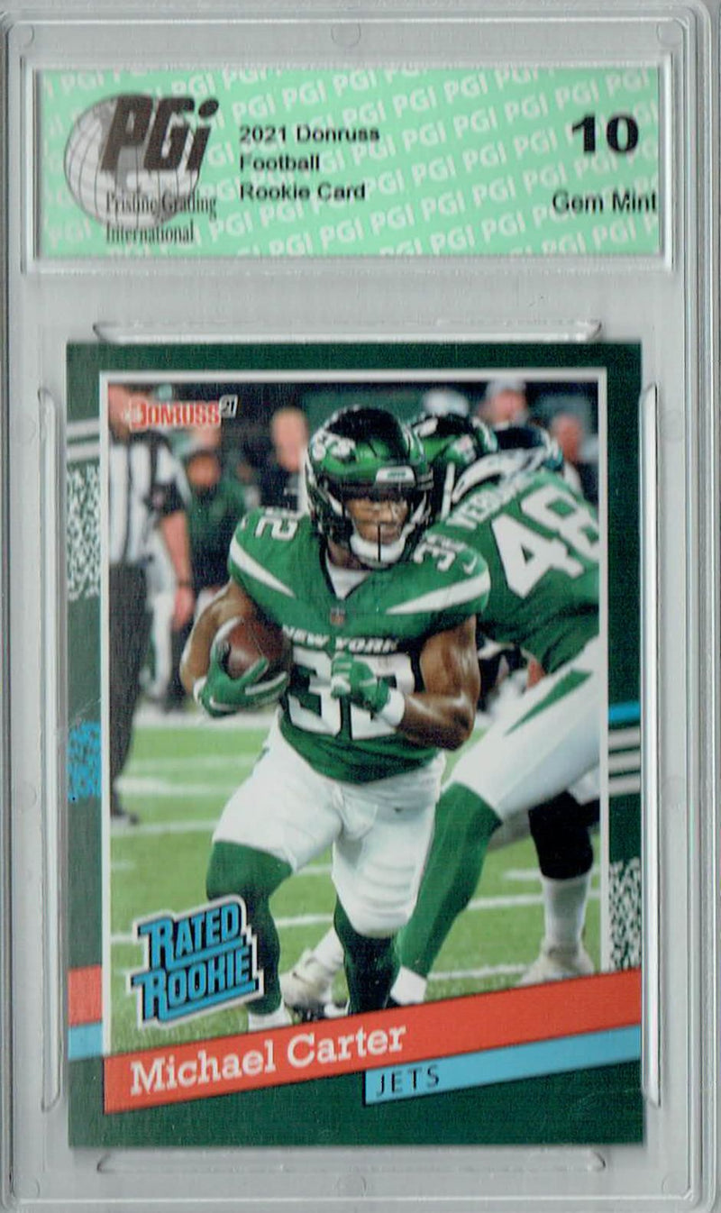 Michael Carter 2021 Panini Instant #BW28 1/2231 Rated Rookie Card PGI 10