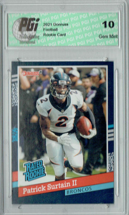 Patrick Surtain II 2021 Panini Instant #BW38 1/2231 Rated Rookie Card PGI 10