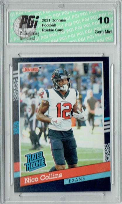 Nico Collins 2021 Panini Instant #BW26 1/2231 Rated Rookie Card PGI 10