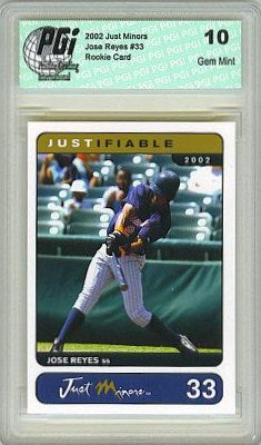 JOSE REYES Mets 2002 Just Minors Rookie Card PGI 10