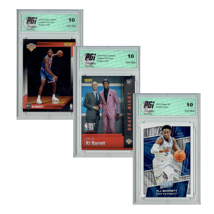 R.J. Barrett 2019 Panini Instant 3-Pack Rookie Cards PGI 10 NY Knicks