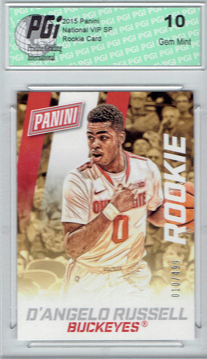 D'Angelo Russell 2015 Panini National 499 Made Rookie Card #33 PGI 10