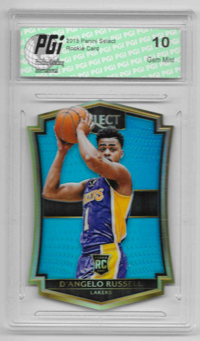 D'Angelo Russell 2015 Panini Select Die Cut Blue Rookie Card 199 Made #162