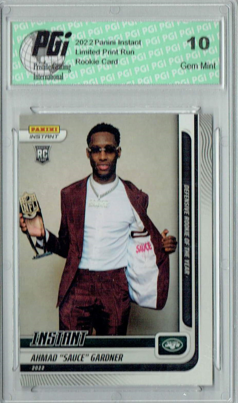 Ahmad "Sauce" Gardner 2022 Panini Instant #269 DEF ROY 1/440 Rookie Card PGI 10