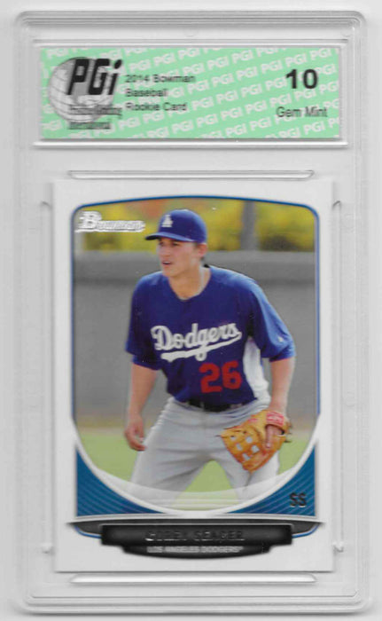Corey Seager 2014 Bowman Rookie Card TP-42 PGI 10 Dodgers