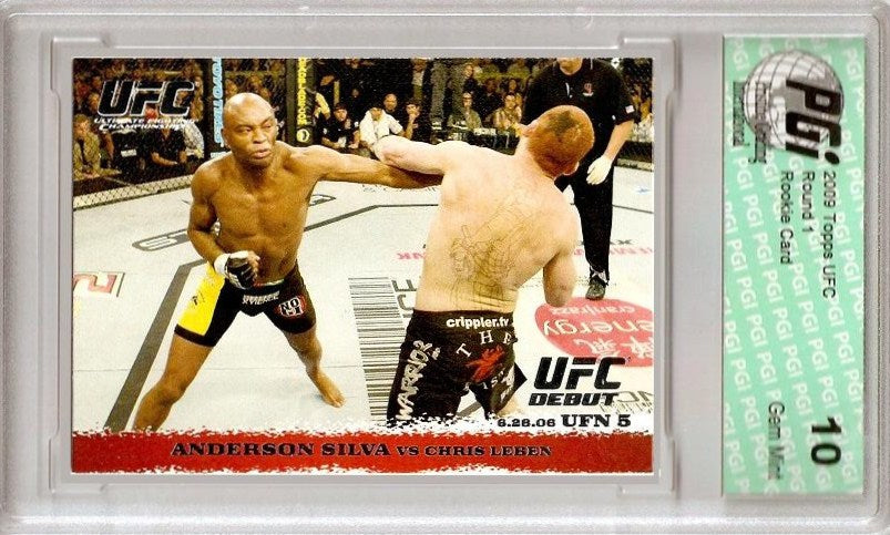 ANDERSON SILVA MMA 2009 Topps UFC Rookie Card PGI 10
