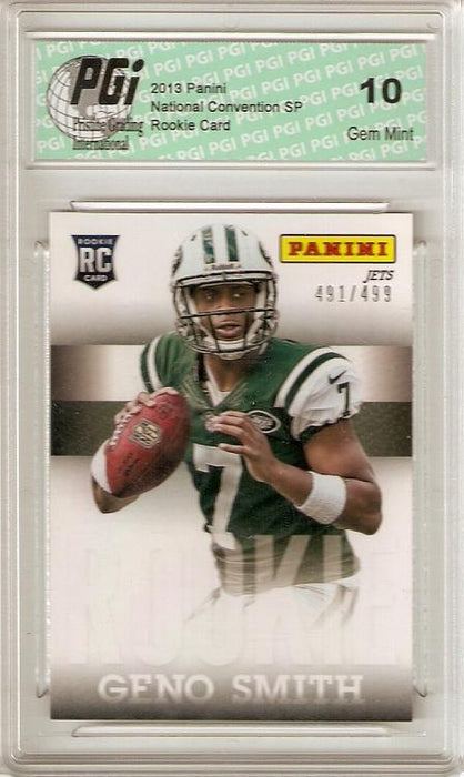 Geno Smith 2013 Panini National Convention Jets Only 499 Made Rookie Card PGI 10