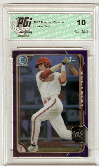 2015 Dansby Swanson Bowman Chrome Purple Refractor Rookie Card 250 Made
