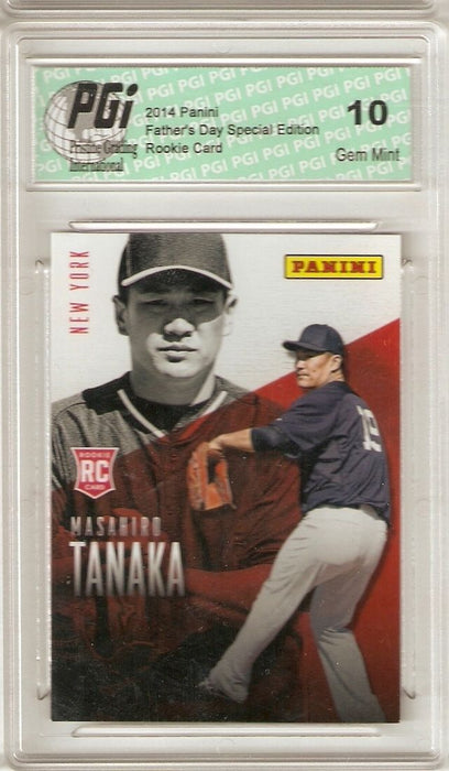 Masahiro Tanaka 2014 Panini Father's Day #R19 Yankees Rookie Card PGI 10