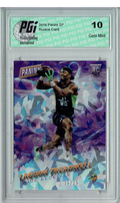 Laquon Treadwell 2016 Panini Cracked Ice #50 Only 25 Made Rookie Card PGI 10