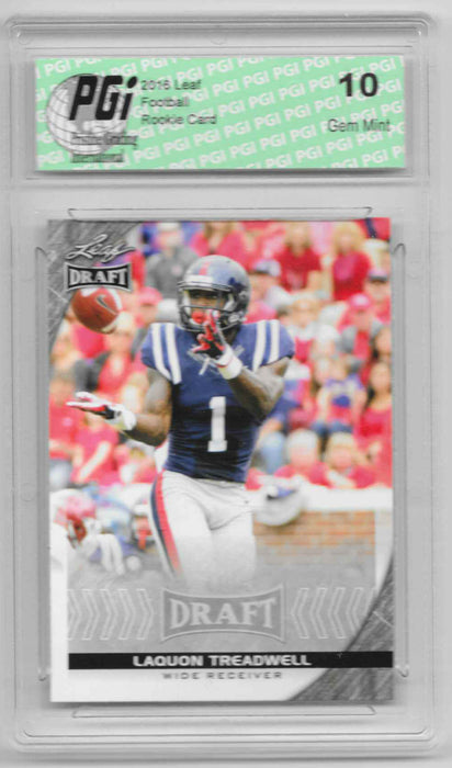 Laquon Treadwell 2016 Leaf Draft #58 Rookie Card PGI 10 Ole Miss Rebels