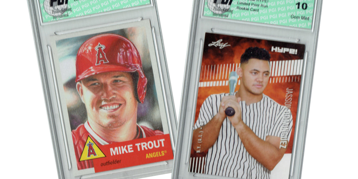 Mike Trout & Jasson Dominguez Topps Living Set Leaf HYPE! Rookie